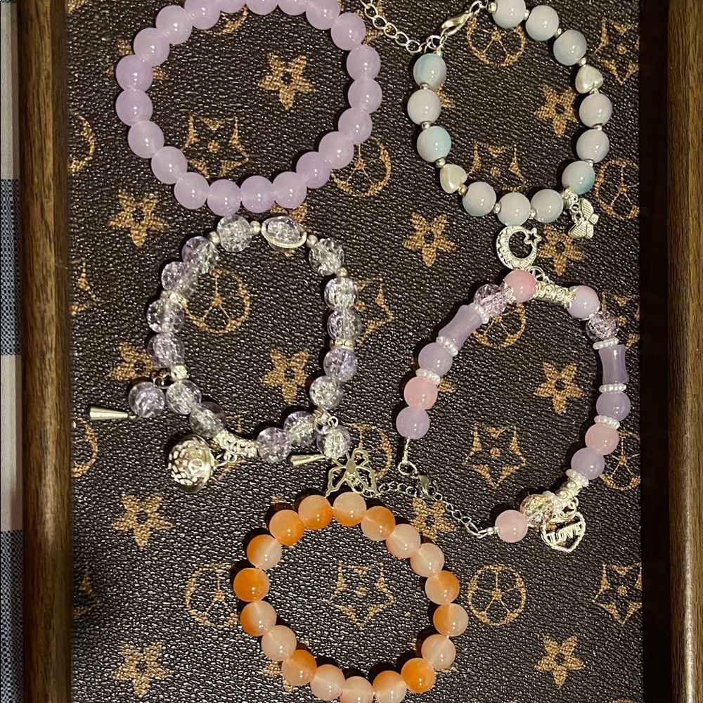 Elegant Multi-Color Beaded Bracelet Set